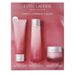 美国ESTEE LAUDER雅诗兰黛 红石榴护肤3件套 晚安凝霜50ml+洁面125ml+能量水20
