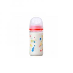 日本贝亲奶瓶3代玻璃宽口径母乳奶瓶 音符240ml 1瓶装