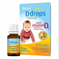 英国Baby Ddrops D3维生素滴剂1.7ml/60滴 1瓶装